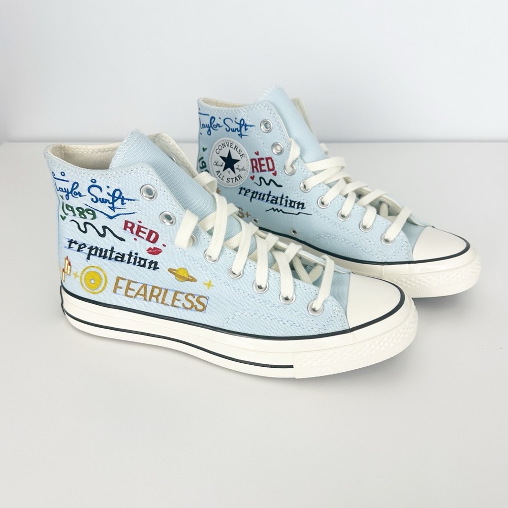 Converse Taylor Swift High Top Custom Painted Sneakers